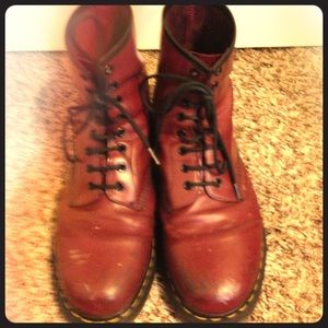 Doc Martens size 12 burgundy red 8 eyelets